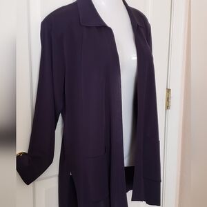EXCLUSIVELY Misook Classic long duster jacket NWOT